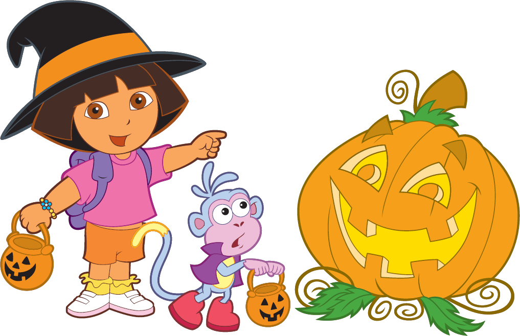 Halloween Dora & Boots Clipart Image Picture