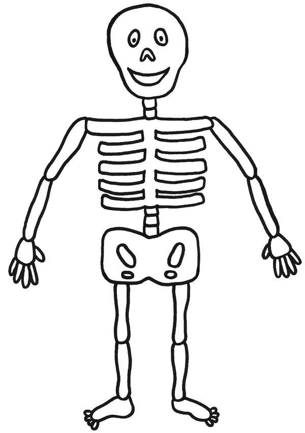 Skeleton is Laughing at You Coloring Page | Kids Play Color