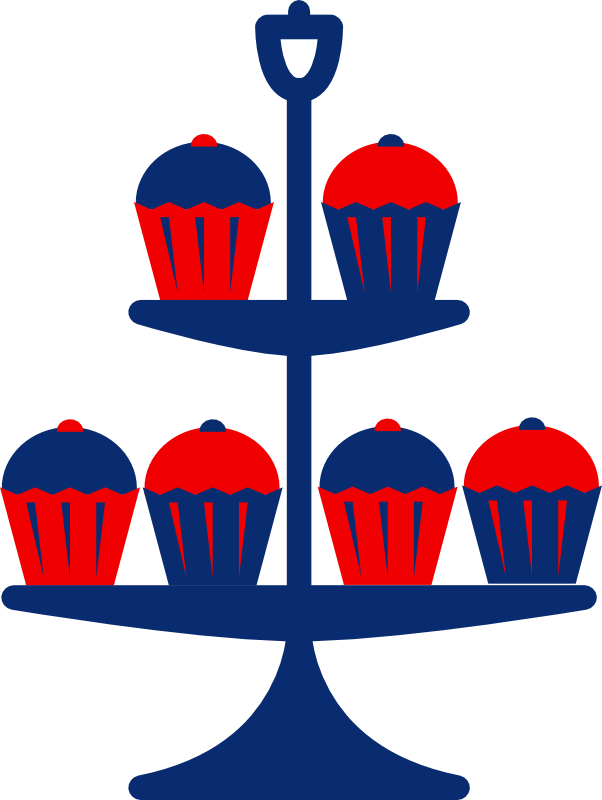 Clipart - Jubilee cake stand blue