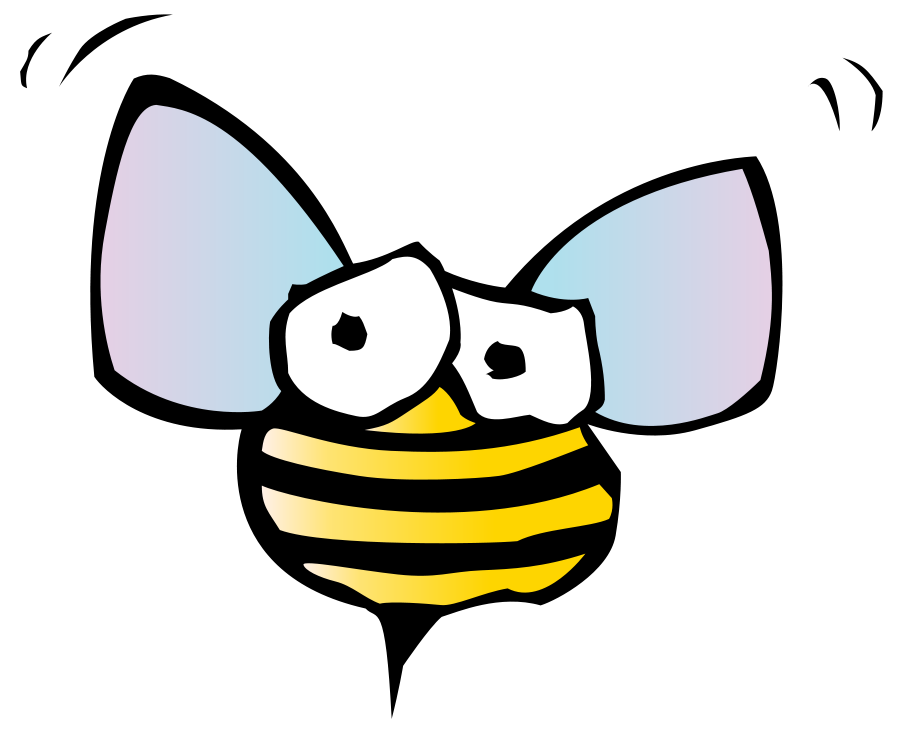 Bee large 900pixel clipart, Bee design