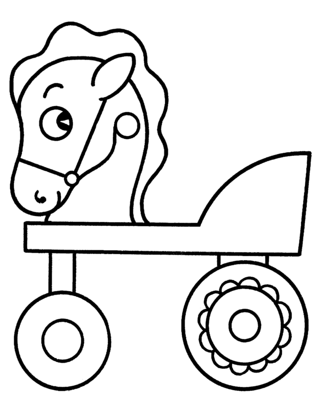 Learning Years: Christmas Coloring Pages - Horse Scooter ...