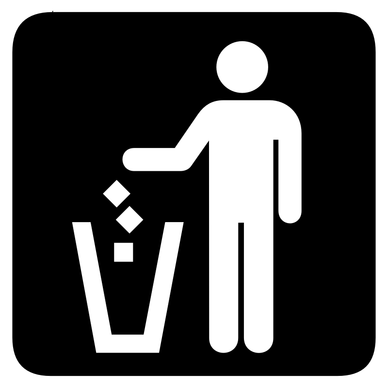 Clipart - aiga litter disposal bg