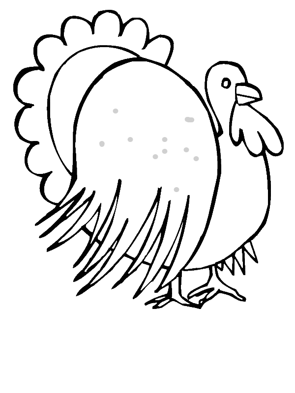 Thanksgiving Day Turkey Illustration Coloring Page - Download ...