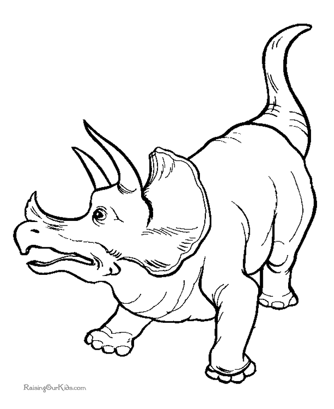 Triceratops Dinosaur Coloring Page | HelloColoring.com | Coloring ...