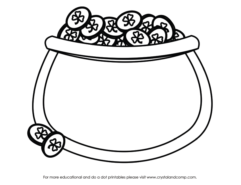 Rainbow Pot Of Gold Coloring Page | Clipart Panda - Free Clipart ...