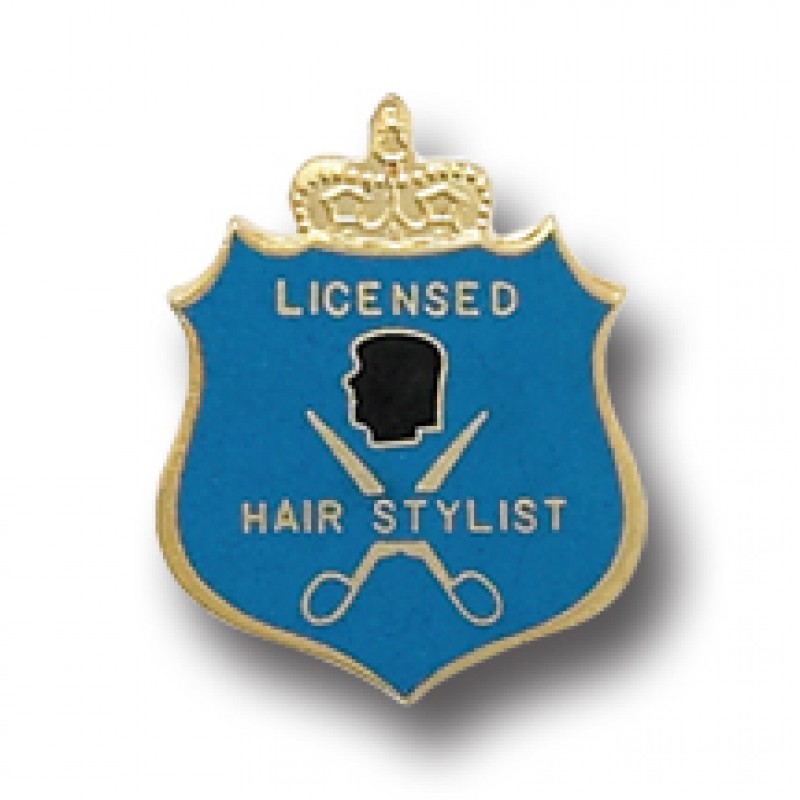 Licensed Hair Stylist Lapel Pin Head Scissors Crown Professional ...
