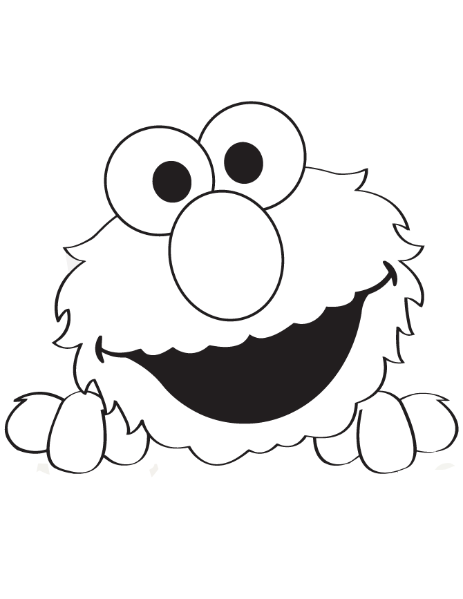 Peek A Boo Elmo Coloring Page | Free Printable Coloring Pages