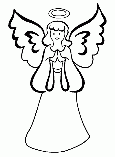 transmissionpress: Free Printable : christmas angel colouring pages