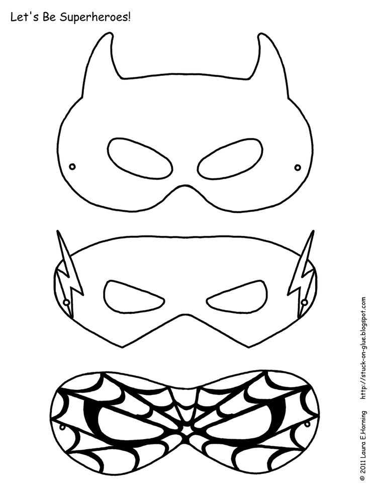 printable super hero masks | maschere | Pinterest