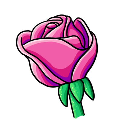 Free Pink Rose Clip Art 1
