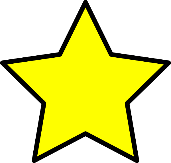 Yellow Star clip art - vector clip art online, royalty free ...
