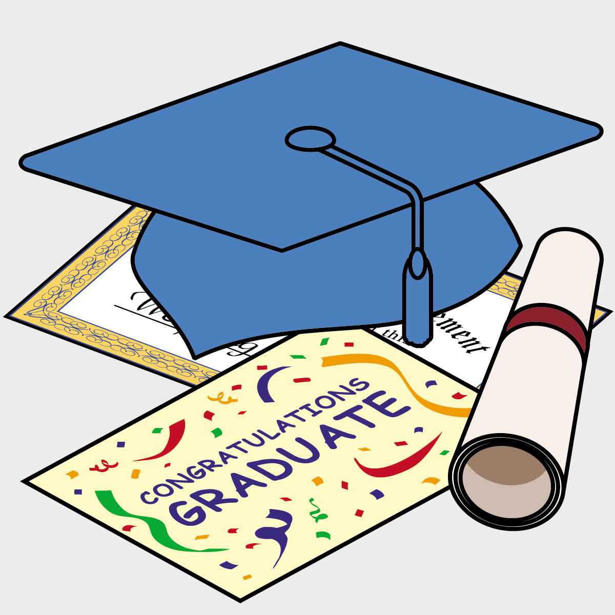 Graduation Cap And Diploma - ClipArt Best