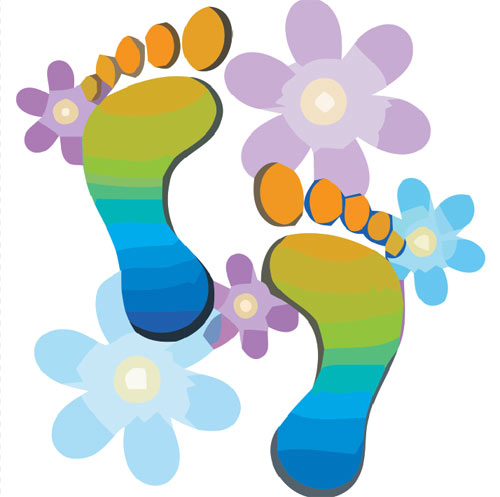 Foot Prints of Human | vector clipart icon