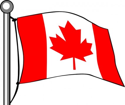 Canada Flag Flying clip art Vector clip art - Free vector for free ...