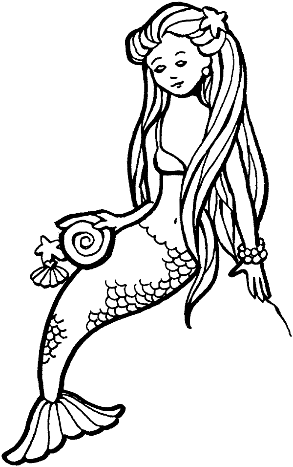 Mermaid Coloring Pages To Print 106 | Free Printable Coloring Pages