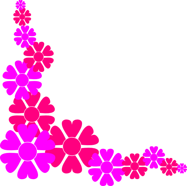 Flower Border For Girls clip art - vector clip art online, royalty ...