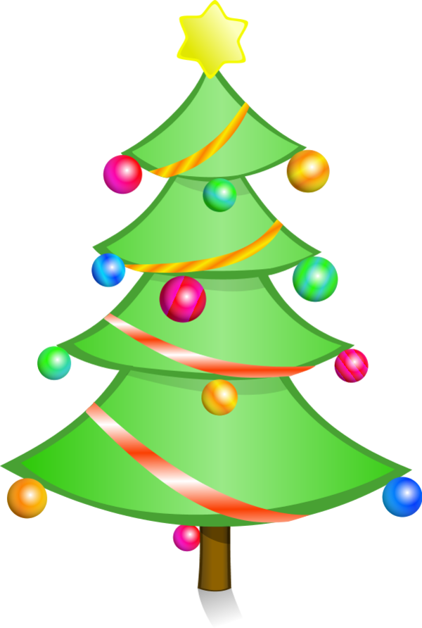 Decorated Christmas Tree - vector Clip Art