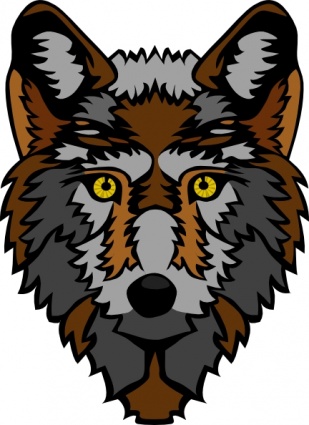 Stylized Wolf Head clip art - Download free Other vectors