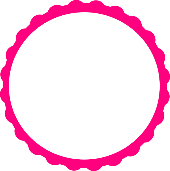 Pink Scallop Circle Frame clip art - vector clip art online ...