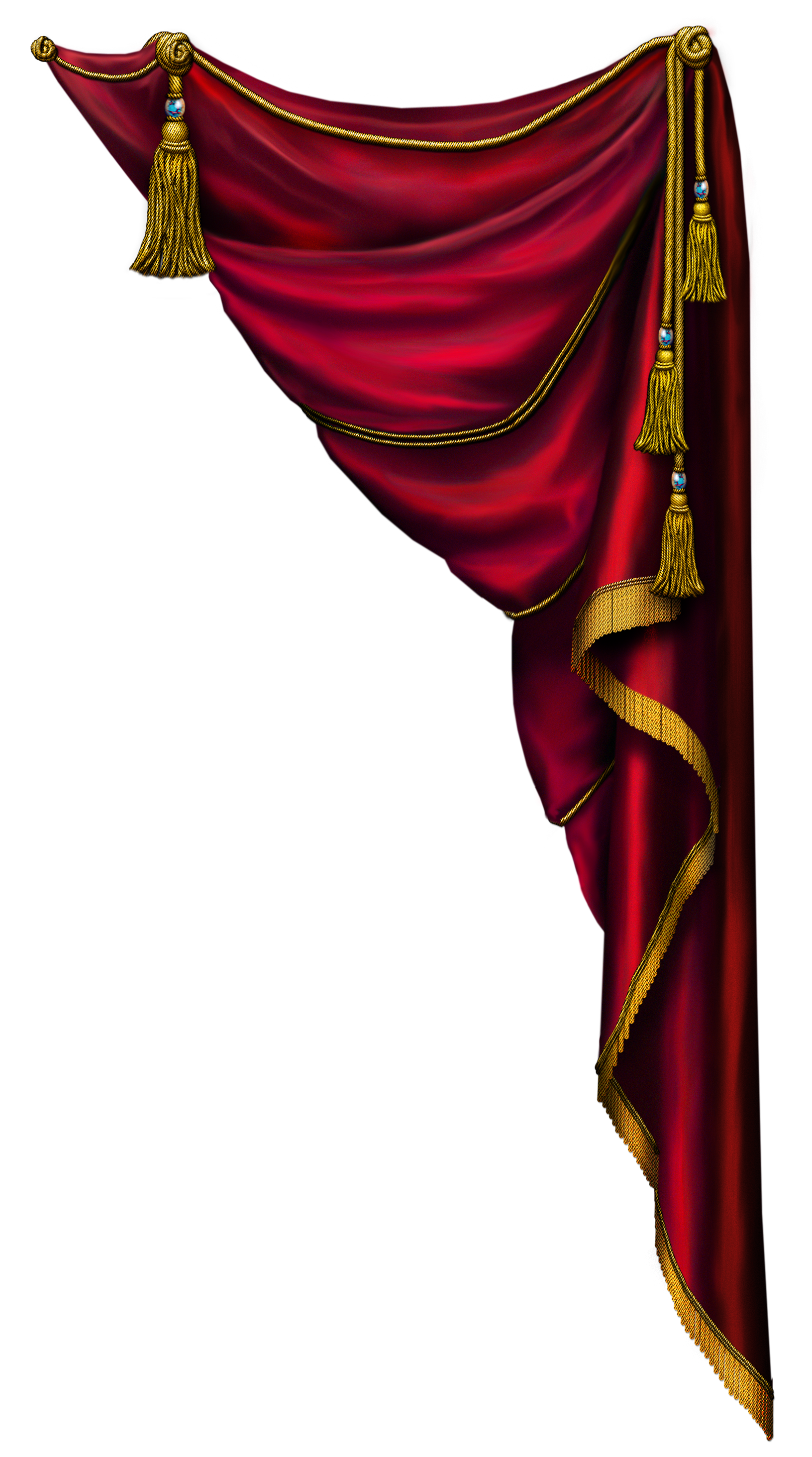 Transparent Red Curtain PNG Clipart