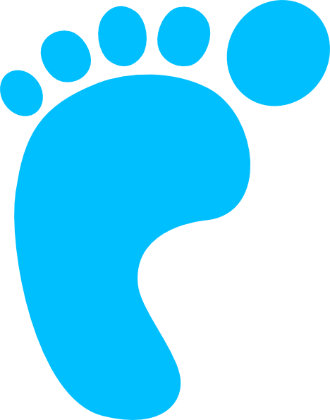 Blue Footprint clip art - vector clip art online, royalty free ...