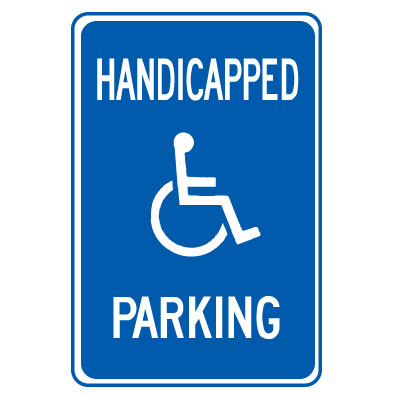 Pix For > Handicap Parking Car Sign