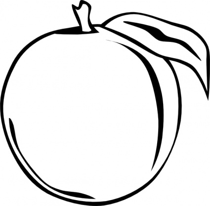 Peach Clipart Black And White | Clipart Panda - Free Clipart Images
