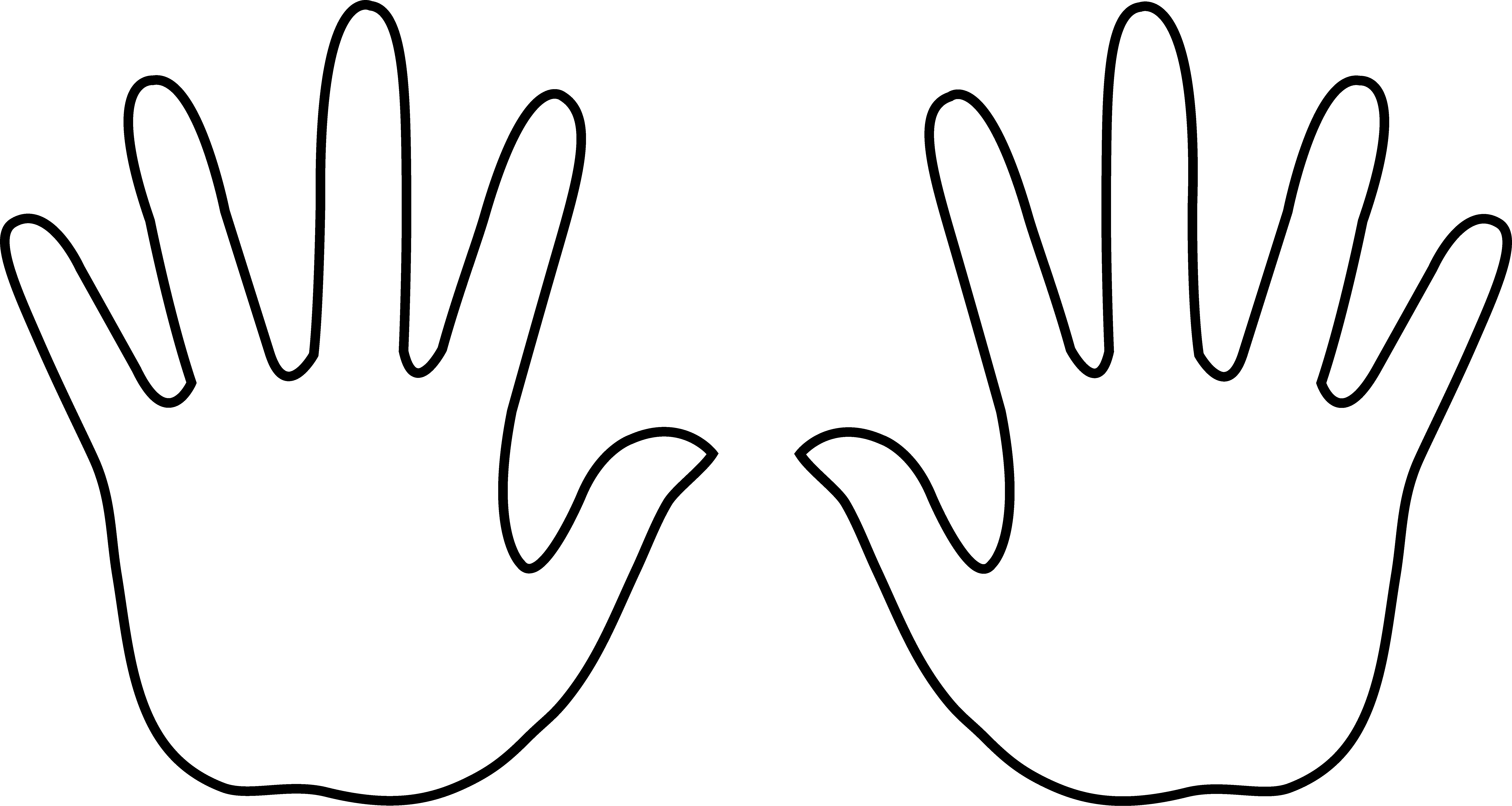 Hand Outline Printable Cliparts co