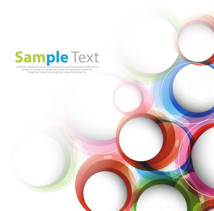 Abstract Illustration with Colorful Circles Vector Graphic | Free ...