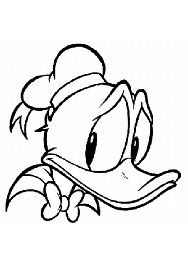 Donald Duck Face Disney Coloring - smilecoloring.com