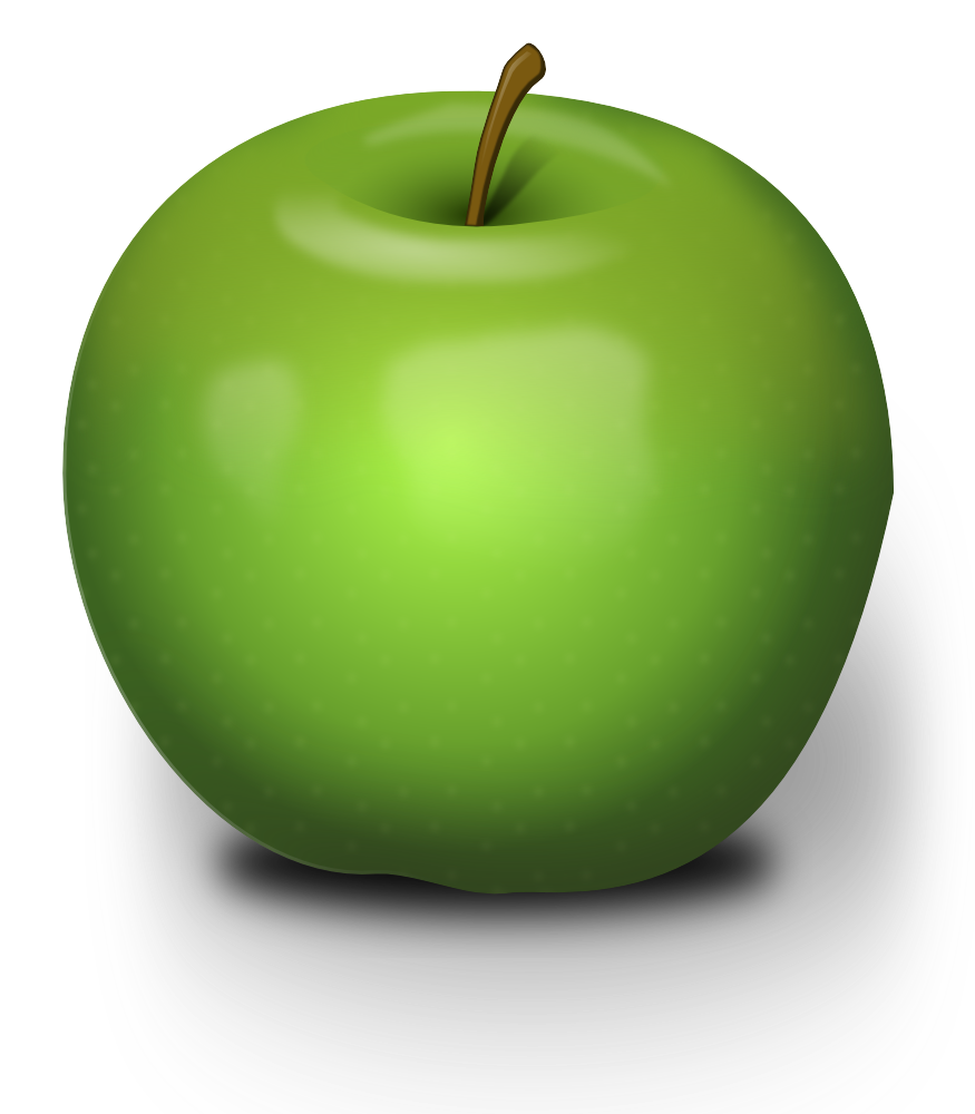 OnlineLabels Clip Art - Photorealistic Green Apple