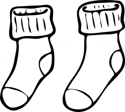 Clothing outline socks pants jackets clip art Free vector for free ...