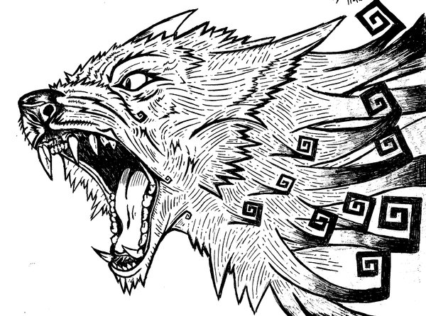 Wolf Head Outline Drawing Images & Pictures - Becuo