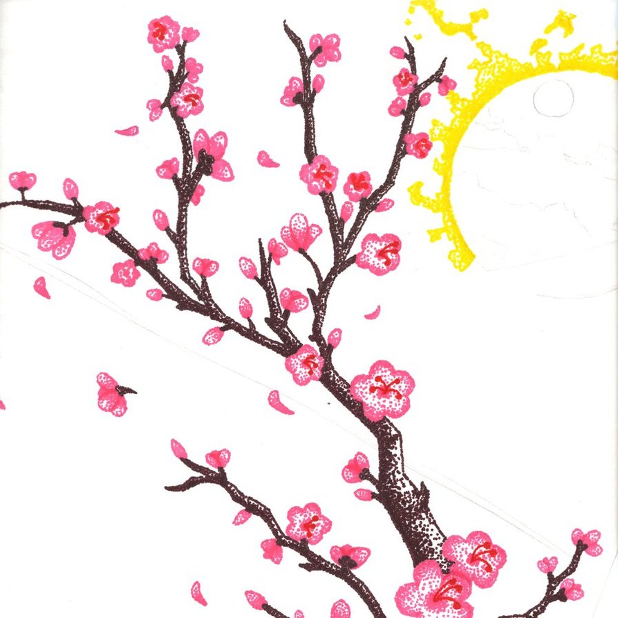Images For > Cherry Blossom Drawings Clip Art