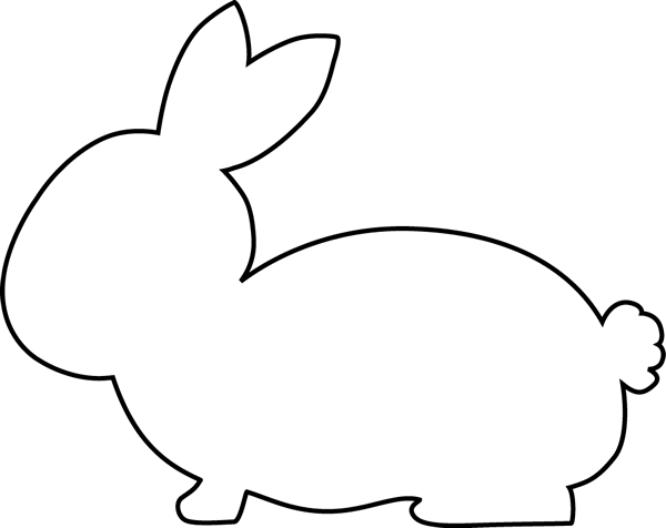 Bunny Silhouette Clip Art - Bunny Silhouette Image