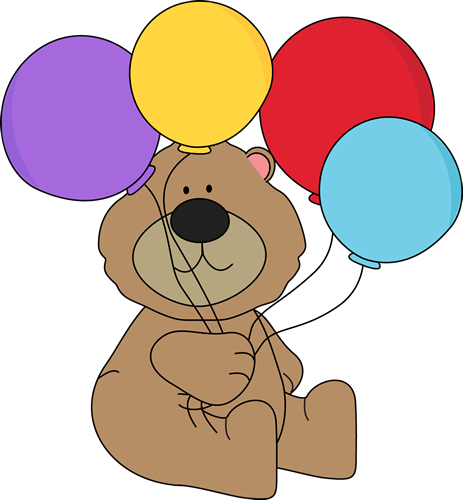 Bear with Balloons Clip Art - Bear with Balloons Image