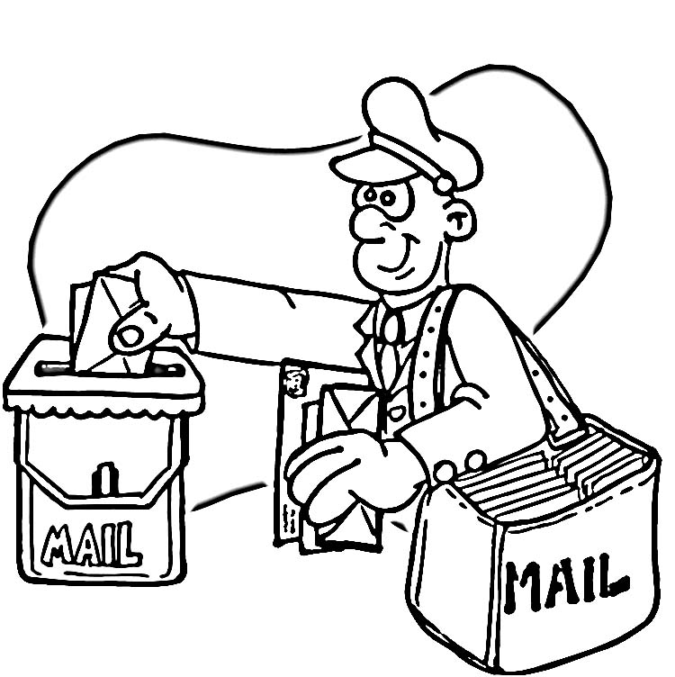 mail coloring pages - photo #10