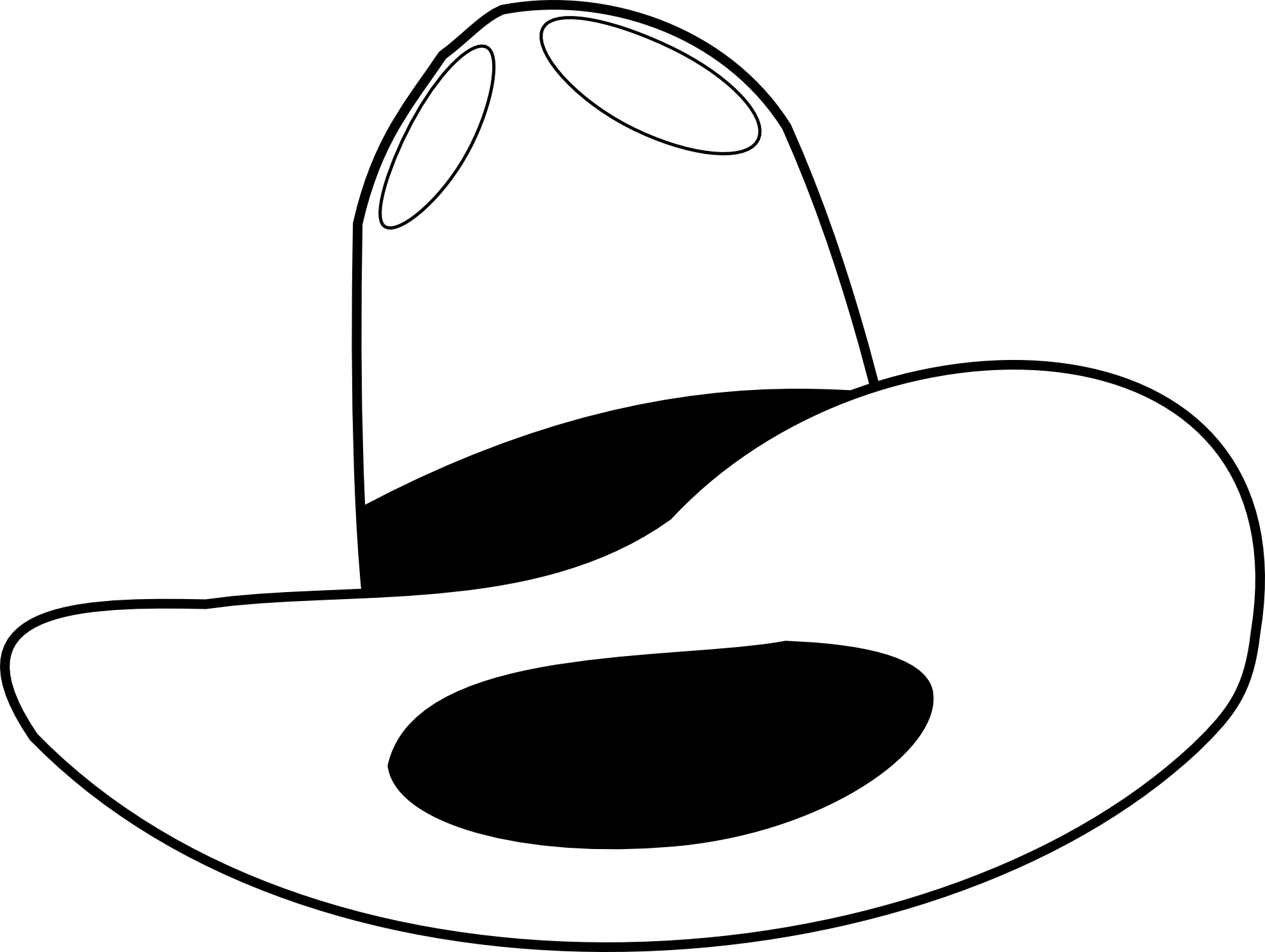 Cowboy Hat Clip Art Black And White | Clipart Panda - Free Clipart ...