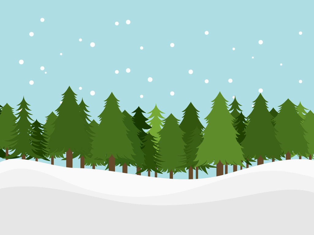 Pine Trees Snow. Download this cartoon style forest landscape for ...