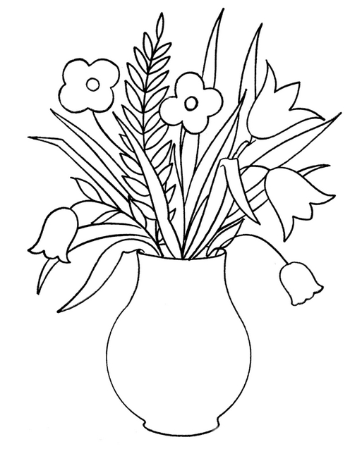 Kids Coloring Pages Flowers - Coloring Pages