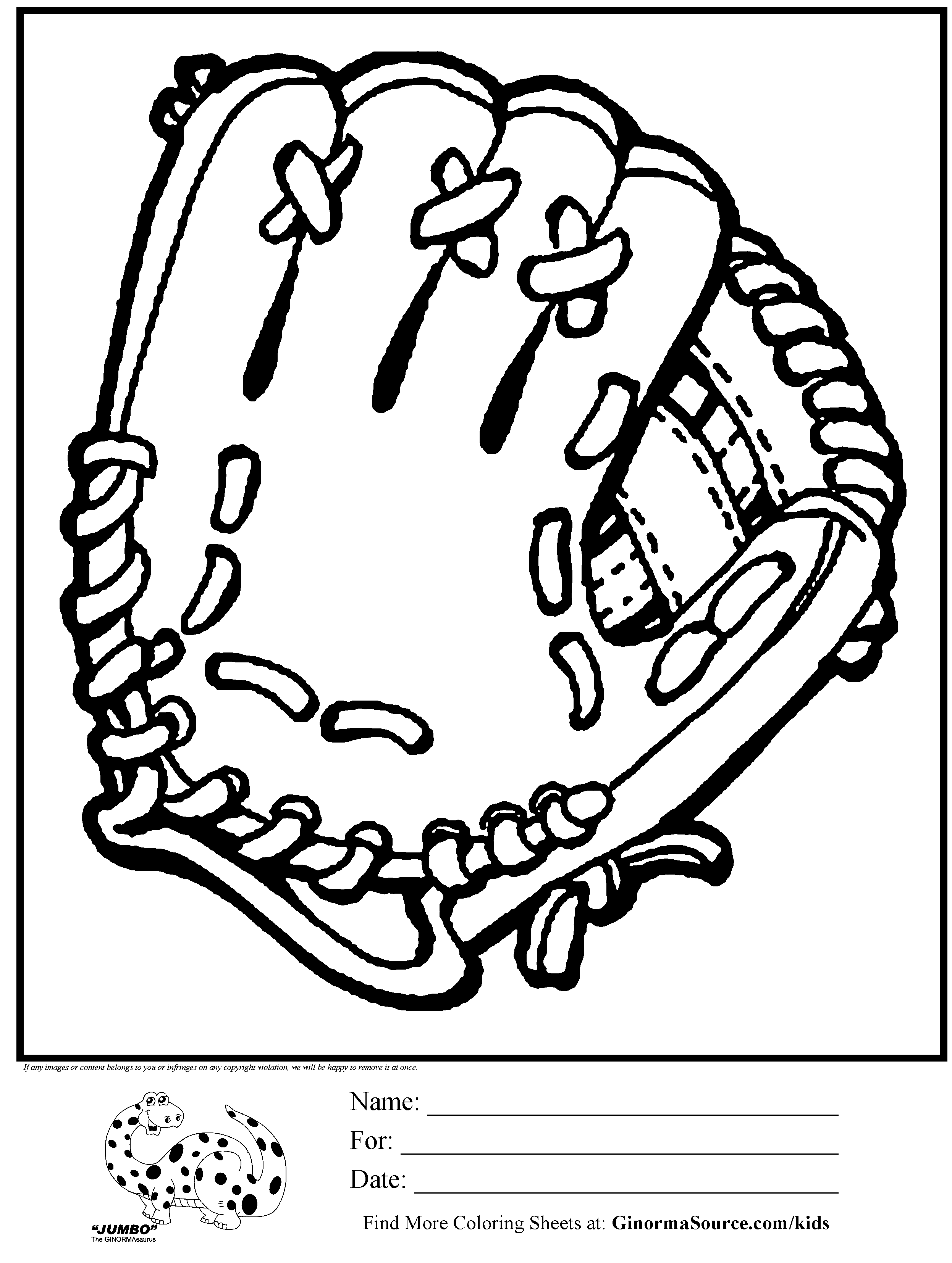 coloring page baseball glove right hand | Baseball Crafts | Pinterest