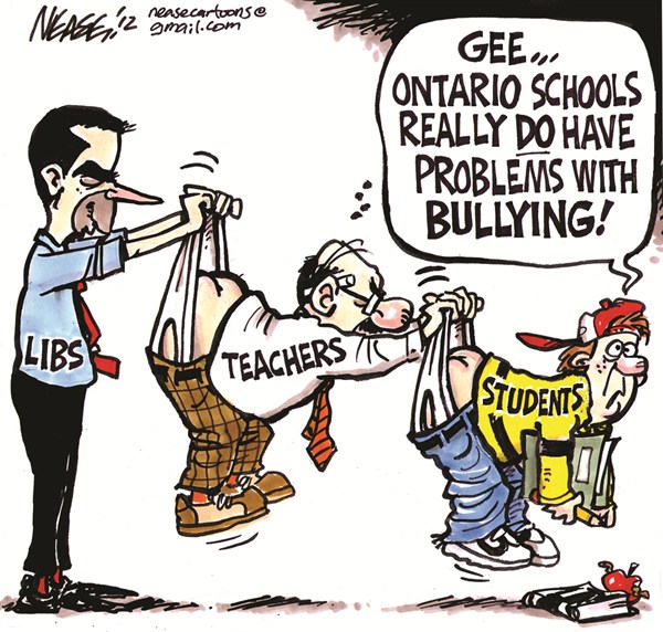 School Bullies by Political Cartoonist Steve Nease