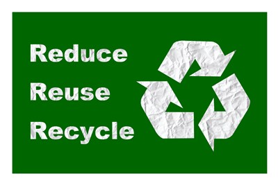 Reduce, Reuse, Recycle Art Print, Large (paper size 24" x 16")
