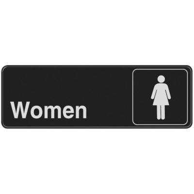 The Hillman Group 3 in. x 9 in. Plastic Women's Restroom Sign ...