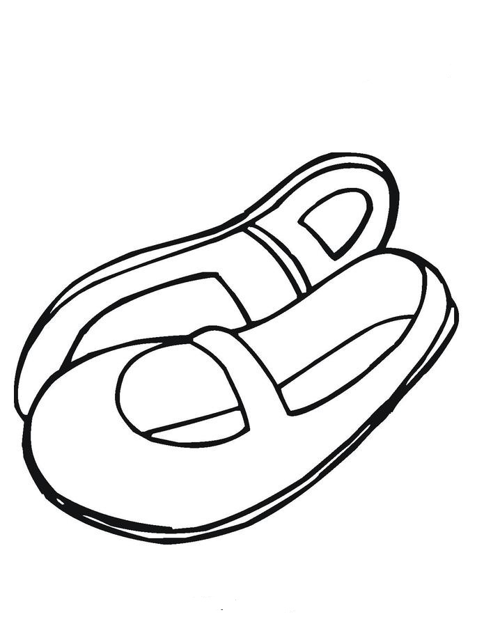 Japanese shoes coloring page | Kids Coloring Page