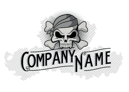 skull and crossbones Logo Design - LogoMyWay ™