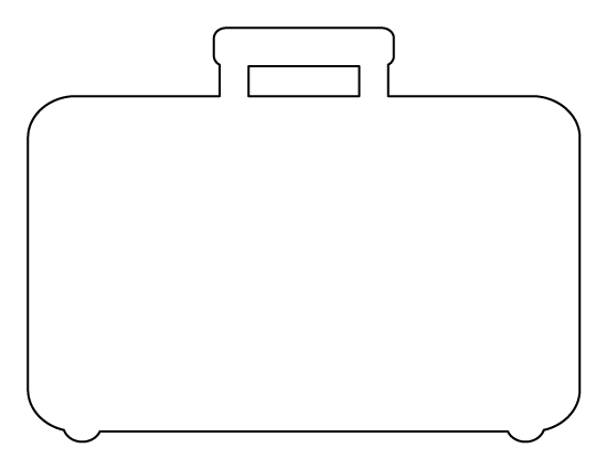 Free coloring pages of back of open suitcase