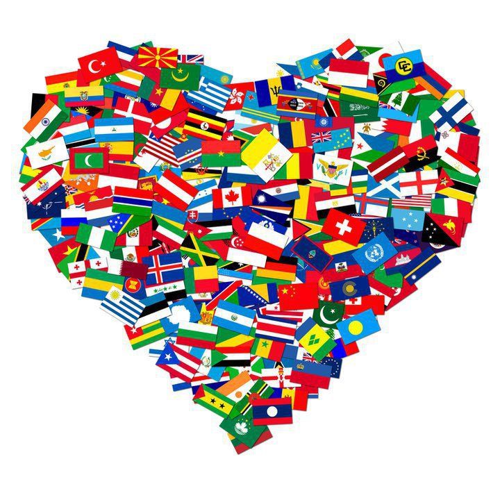 DDC 0017 World Flags In Heart Shape | Ten Days | Pinterest