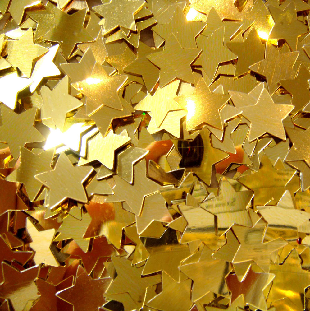 Large Gold Stars Metallic Confetti - Wedding Favours Kingdom
