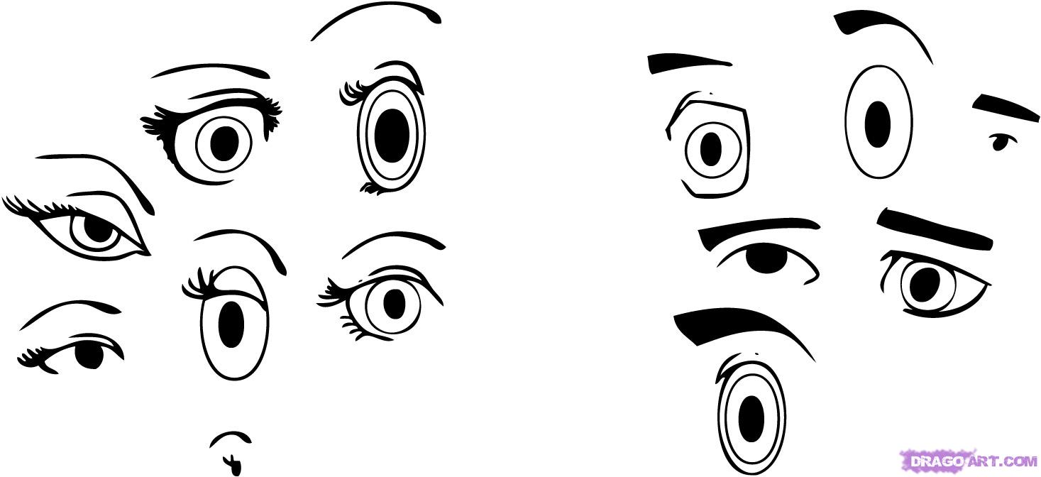 How to Draw Cartoon Eyes, Step by Step, Eyes, People, FREE Online ...